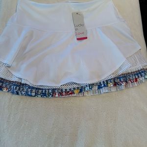 LIL Long Again Dreams Tiered Skort NWT Medium